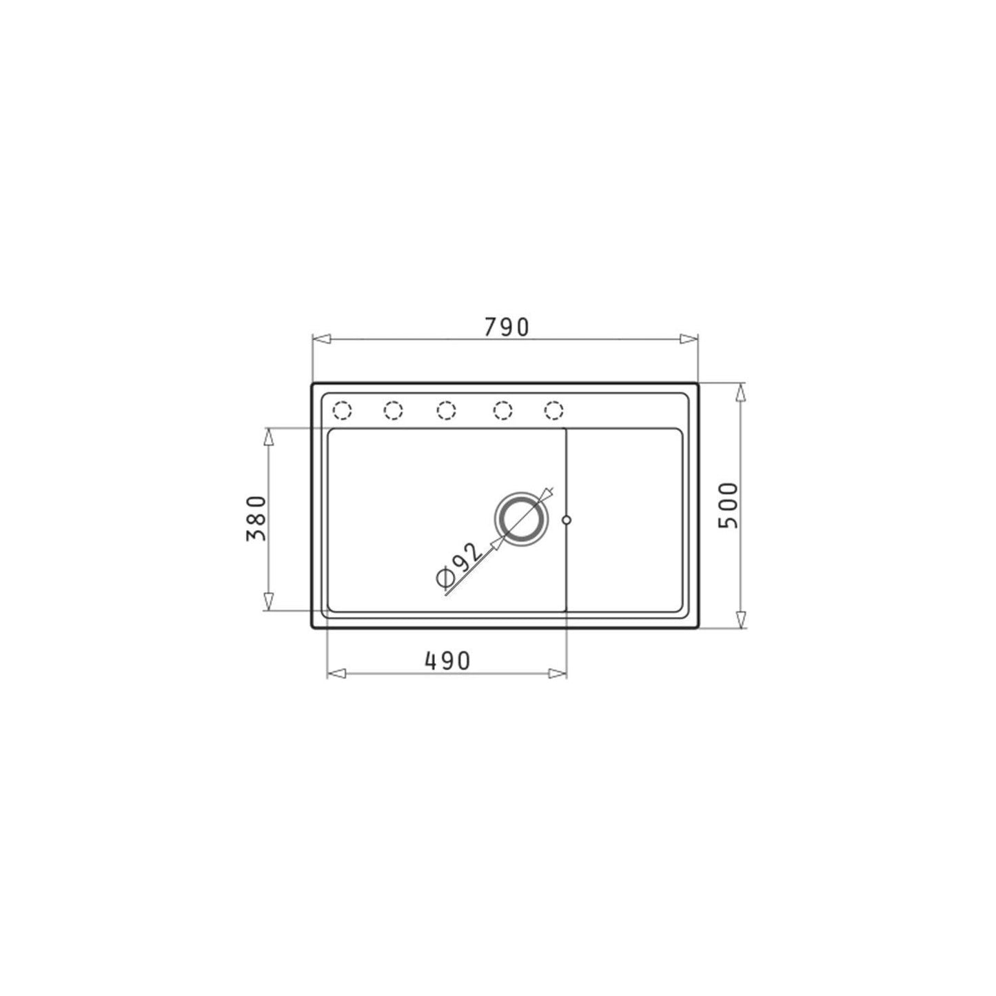 Chiuveta granit Pyramis CAMEA 79x50 1B 1D - EpicHome.ro