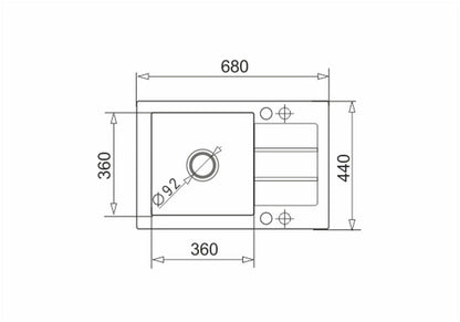 Chiuveta granit Pyramis NEXT 68x44 1B 1D - EpicHome.ro