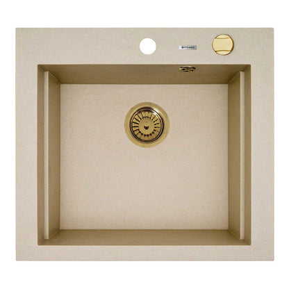 Chiuveta granit Pyramis SIROS 57x51,5 1B Gold - EpicHome.ro