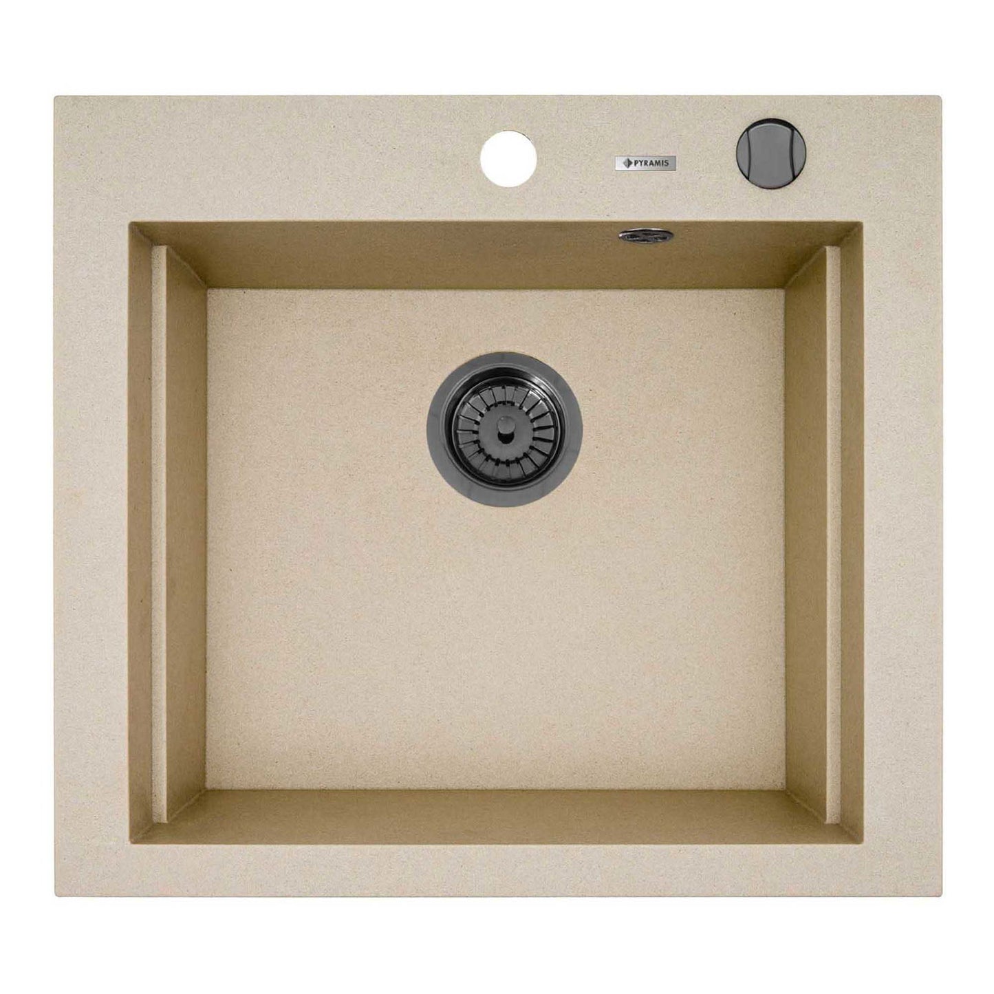 Chiuveta granit Pyramis SIROS 57x51,5 1B Gun Metal - EpicHome.ro