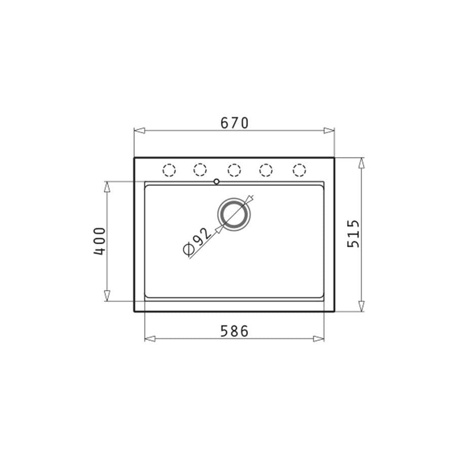 Chiuveta granit Pyramis SIROS 67x51,5 1B - EpicHome.ro