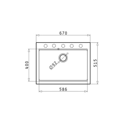 Chiuveta granit Pyramis SIROS 67x51,5 1B - EpicHome.ro