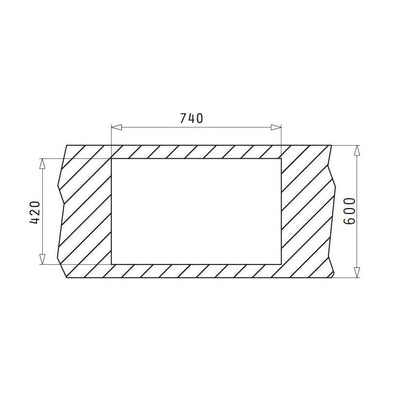 Chiuveta granit Pyramis SPARTA 76x44 1B 1D - EpicHome.ro