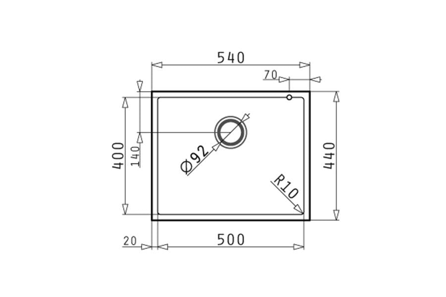 Chiuveta granit Pyramis TETRAGON 50x40 1B - EpicHome.ro