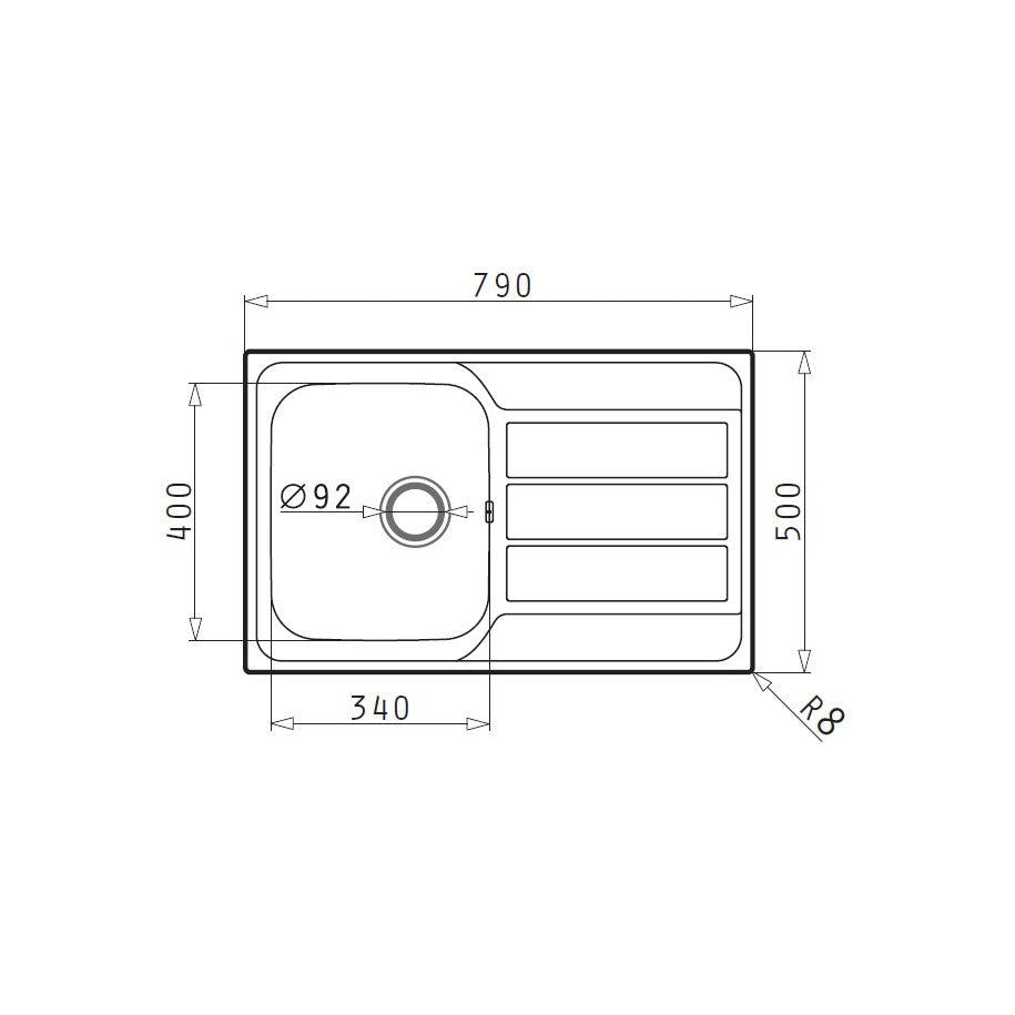 Chiuveta inox Pyramis ATHENA DIAMOND 70x50 1B 1D - EpicHome.ro