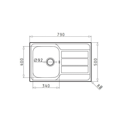 Chiuveta inox Pyramis ATHENA DIAMOND 70x50 1B 1D - EpicHome.ro