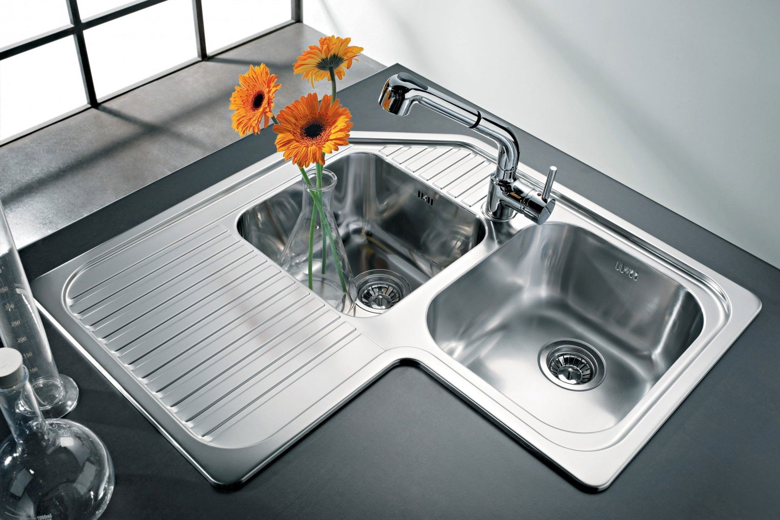 Chiuveta inox Pyramis CELESTE 83x83 2B 1D - EpicHome.ro