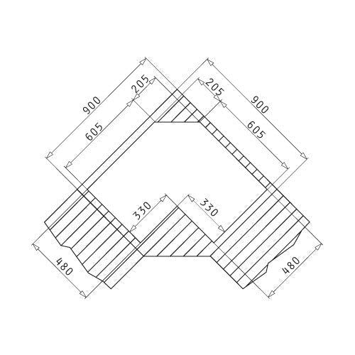 Chiuveta inox Pyramis CELESTE 83x83 2B 1D - EpicHome.ro