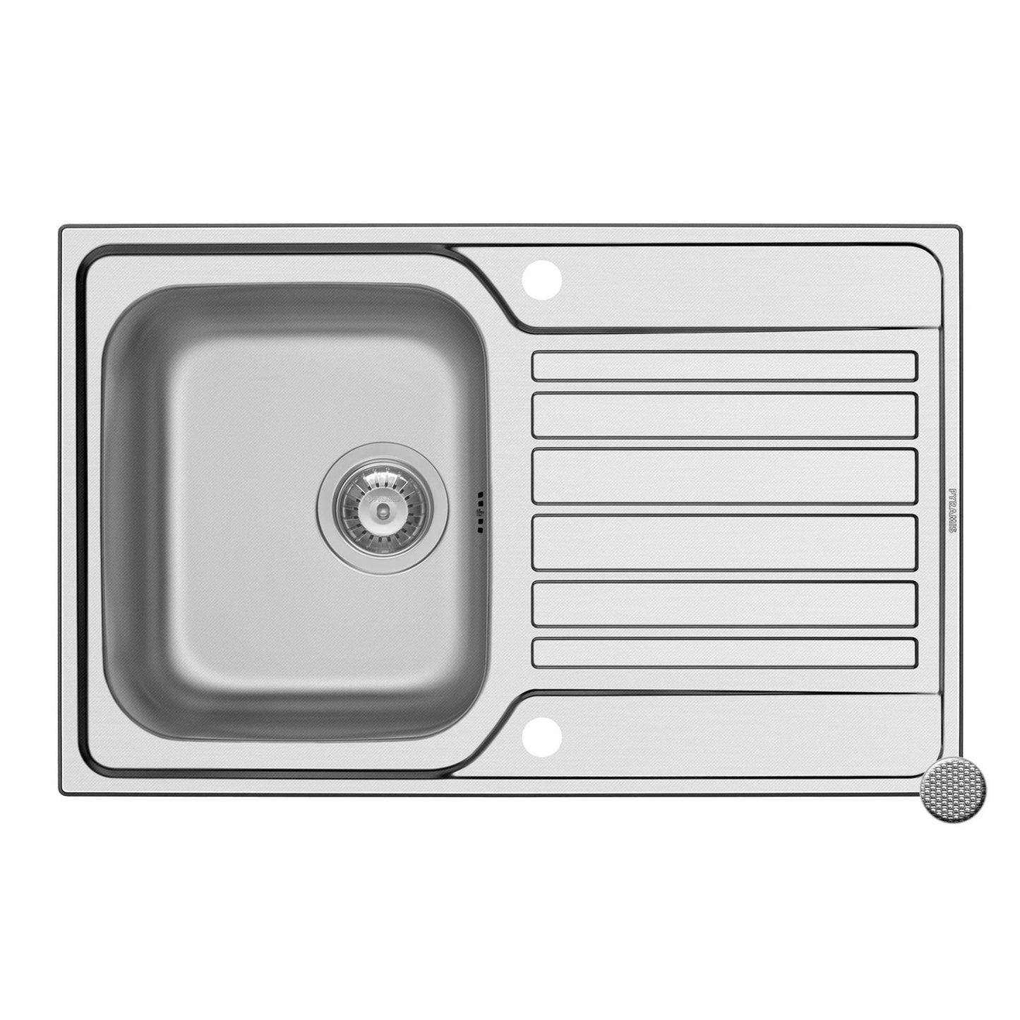 Chiuveta inox Pyramis FEDRA 79x50 1B 1D - EpicHome.ro