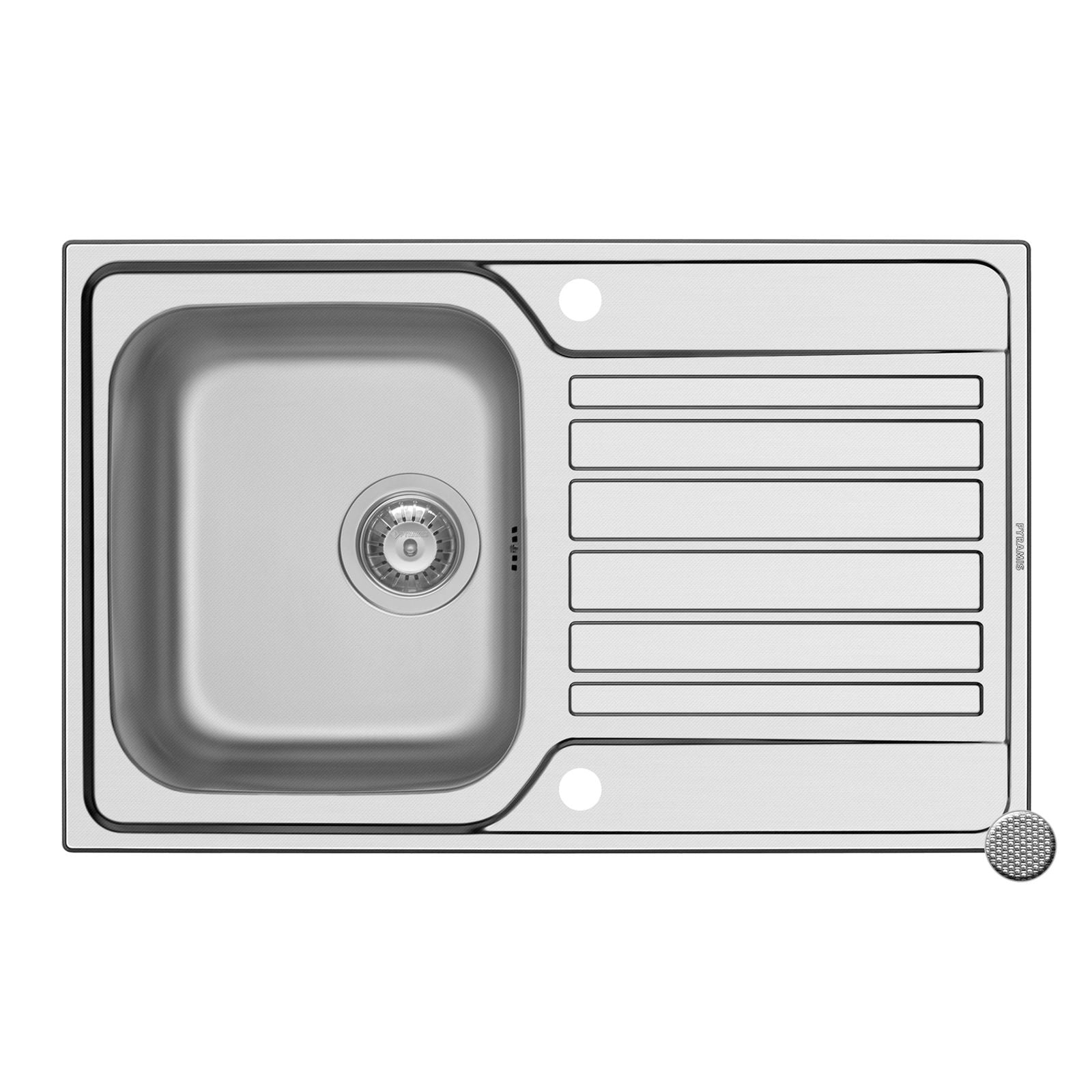 Chiuveta inox Pyramis FEDRA 79x50 1B 1D - EpicHome.ro