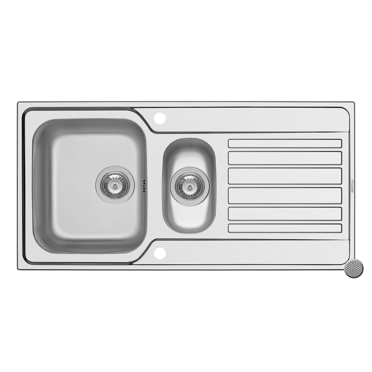 Chiuveta inox Pyramis FEDRA EXTRA 100x50cm - EpicHome.ro