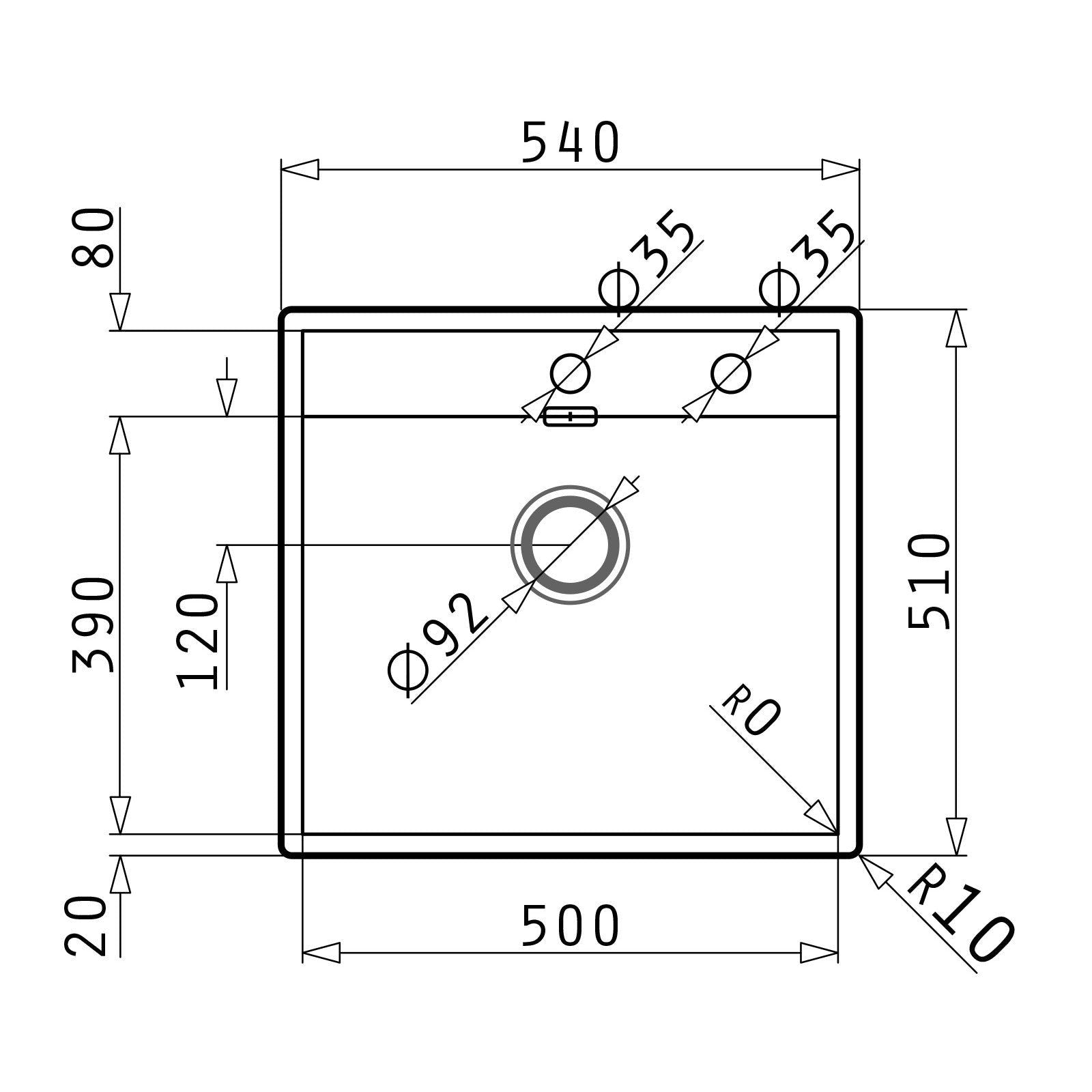 Chiuveta inox Pyramis KRYPTO 54x51 1B - EpicHome.ro