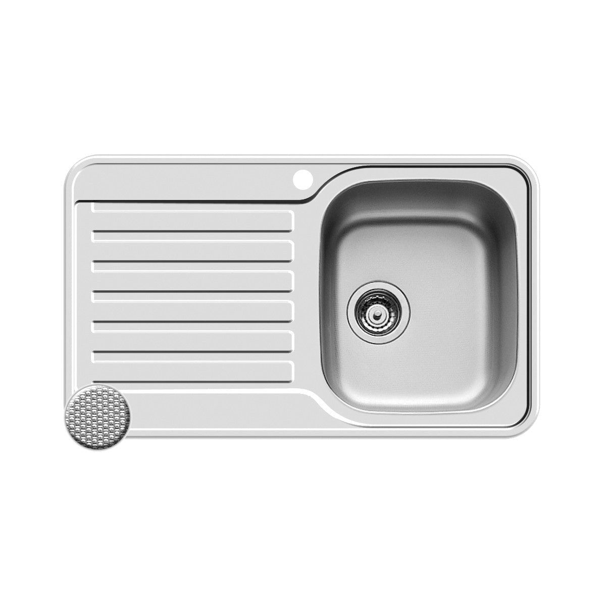 Chiuveta inox Pyramis SPACE MINI 80x48 1B 1D - EpicHome.ro