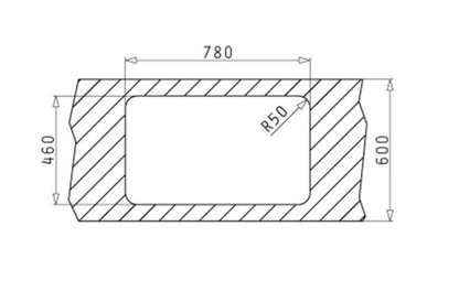 Chiuveta inox Pyramis SPACE MINI 80x48 1B 1D - EpicHome.ro