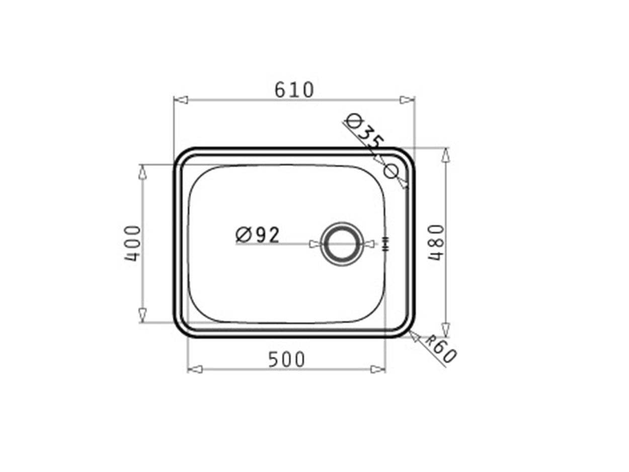 Chiuveta inox Pyramis SPACE PLUS 61x48 1B - EpicHome.ro
