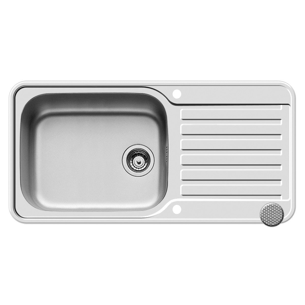 Chiuveta inox Pyramis SPACE PLUS 96x48 1B 1D - EpicHome.ro