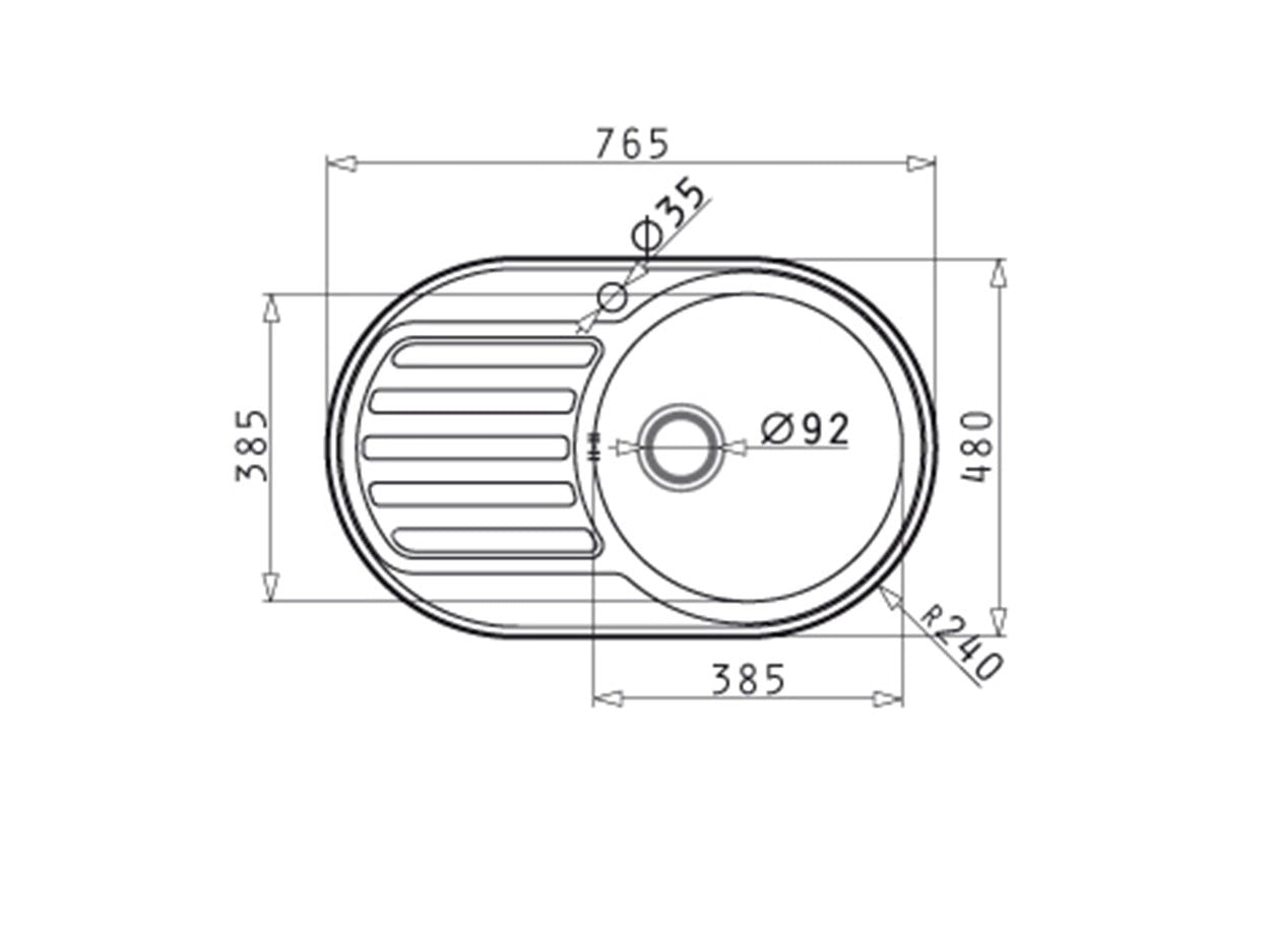 Chiuveta inox Pyramis SR MINI 76,5x48 1B 1D - EpicHome.ro