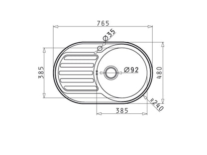 Chiuveta inox Pyramis SR MINI 76,5x48 1B 1D - EpicHome.ro