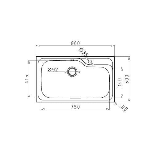 Chiuveta inox Pyramis TITAN 86x50 1B - EpicHome.ro