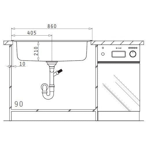 Chiuveta inox Pyramis TITAN 86x50 1B - EpicHome.ro