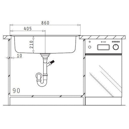 Chiuveta inox Pyramis TITAN 86x50 1B - EpicHome.ro
