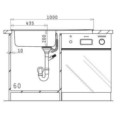 Chiuveta inox Pyramis ZEDA EXTRA 100x50 1B 1D - EpicHome.ro