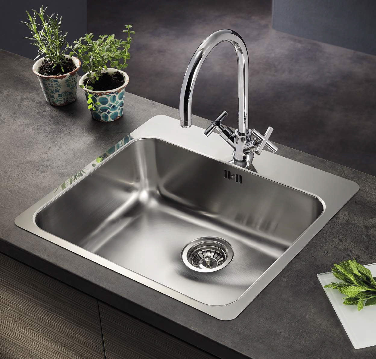 Chiuveta inox Pyramis ZERIA 46x45 1B - EpicHome.ro