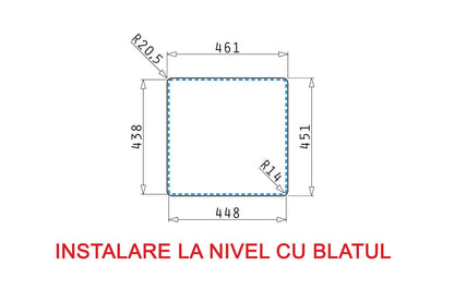 Chiuveta inox Pyramis ZERIA 46x45 1B - EpicHome.ro