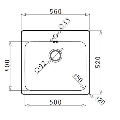Chiuveta inox Pyramis ZERIA 56x52 1B - EpicHome.ro