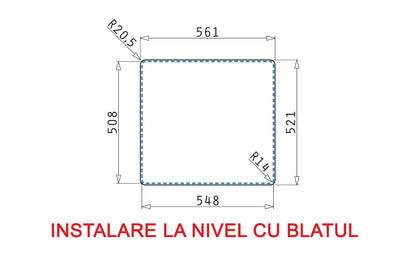 Chiuveta inox Pyramis ZERIA 56x52 1B - EpicHome.ro