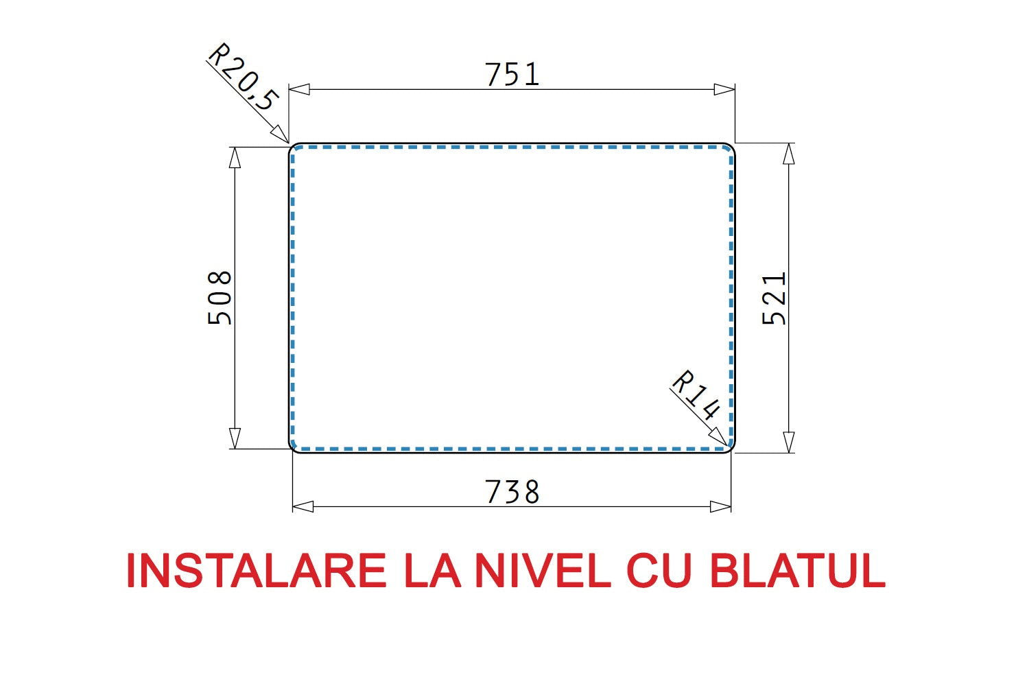 Chiuveta inox Pyramis ZERIA 75x52 2B - EpicHome.ro
