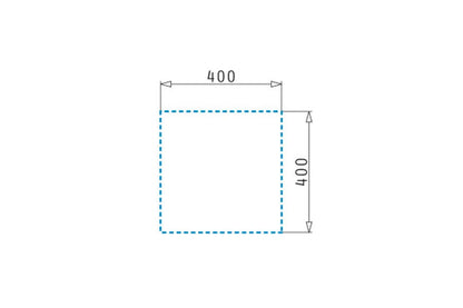 Chiuveta patrata din granit Pyramis TETRAGON 40x40cm - EpicHome.ro