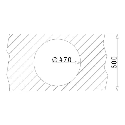 Chiuveta rotunda din granit Pyramis ALYA 49cm - EpicHome.ro