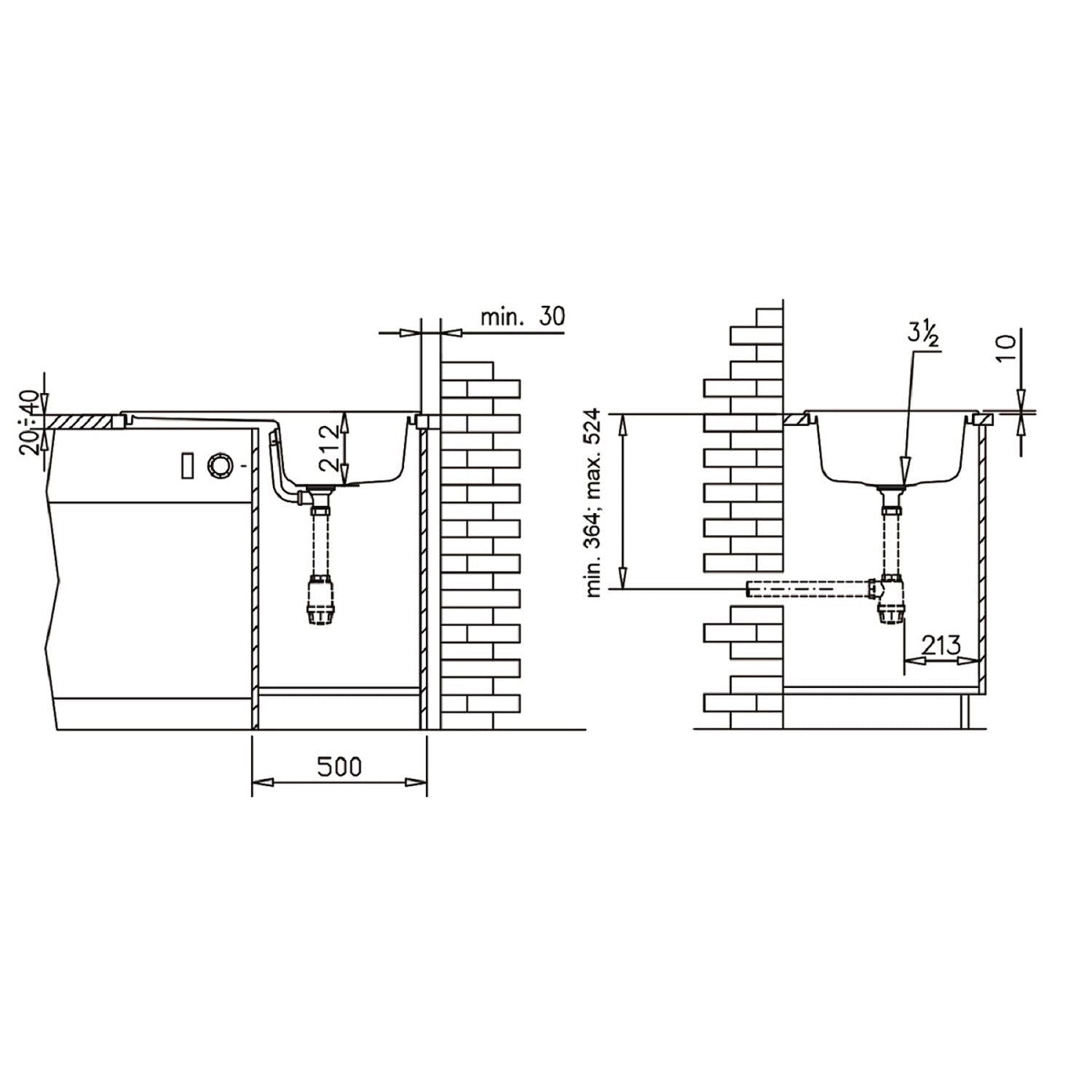 Chiuveta soft compozit Pyramis MAGNIFICA 79x50cm cuva dreapta - EpicHome
