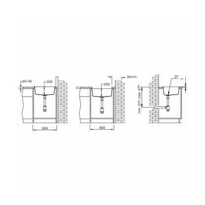 Chiuveta soft compozit Pyramis SQUARE 76x50cm - EpicHome.ro