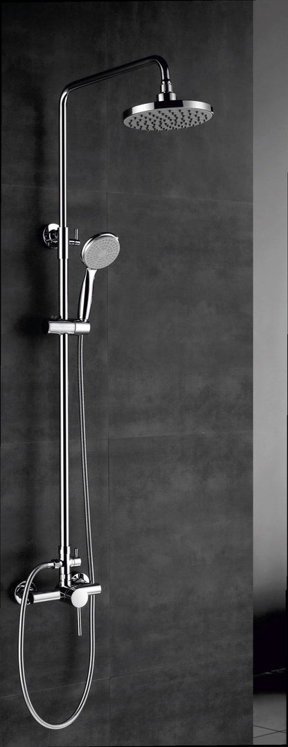 Coloana de dus Pyramis ROTA PLUS, canula rotunda, para de dus cu sistem anticalcar, finisaj cromat - EpicHome.ro