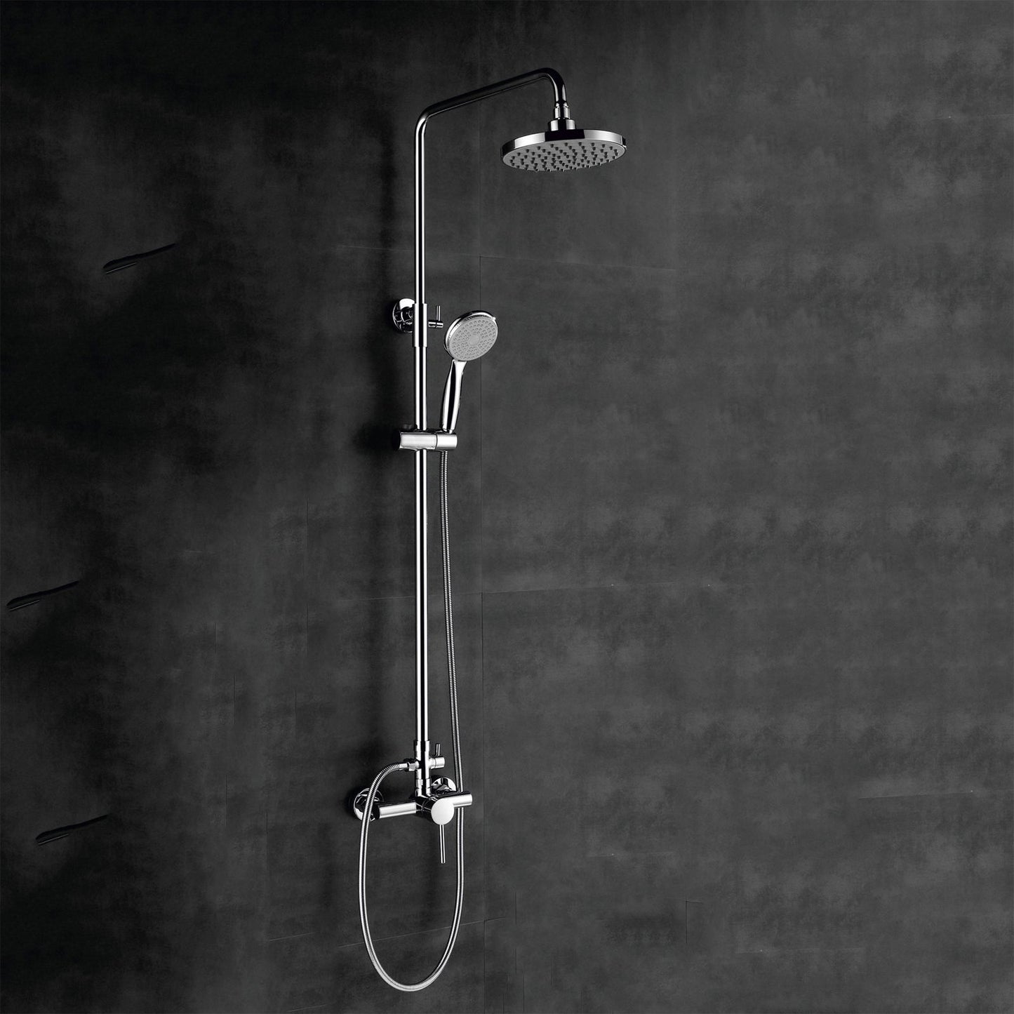 Coloana de dus Pyramis ROTA , canula rotunda, para de dus cu sistem anticalcar, mecanism cu discuri ceramice - EpicHome