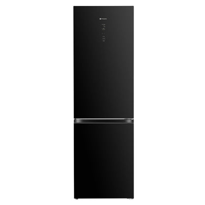 Combina frigorifica Pyramis FSK200 Black Glass, total NO FROST, clasa F, capacitate totala 347 litri - EpicHome.ro
