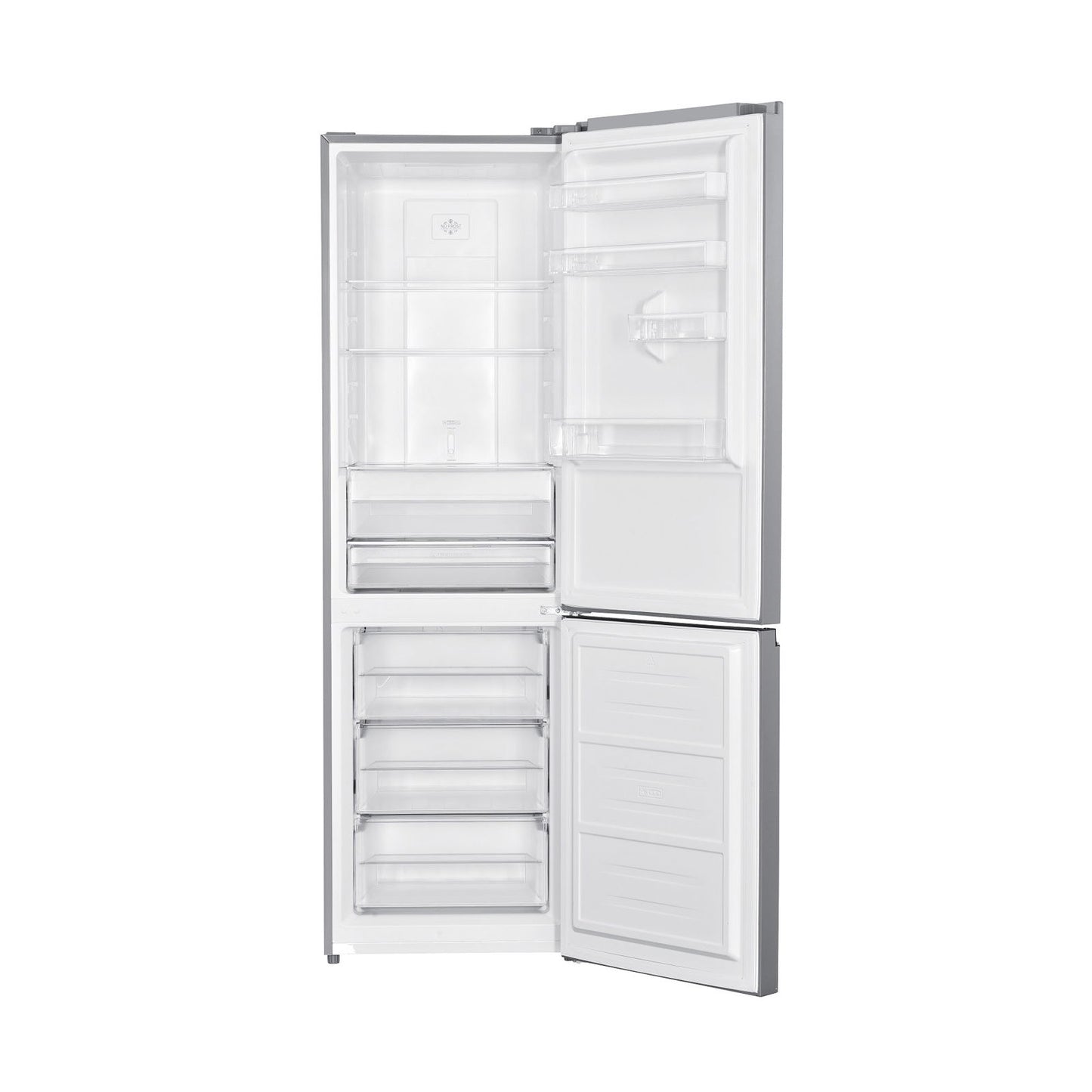 Combina frigorifica Pyramis FSK200 Black Glass, total NO FROST, clasa F, capacitate totala 347 litri - EpicHome.ro