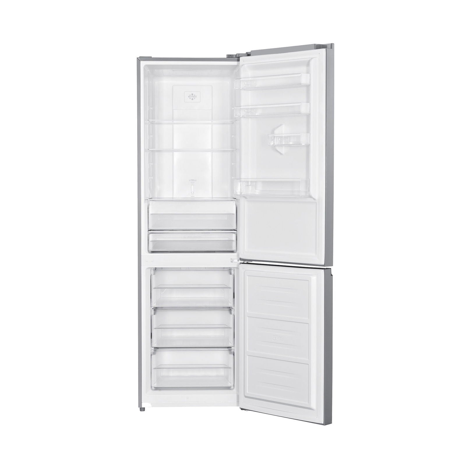 Combina frigorifica Pyramis FSK200 Black Glass, total NO FROST, clasa F, capacitate totala 347 litri - EpicHome.ro