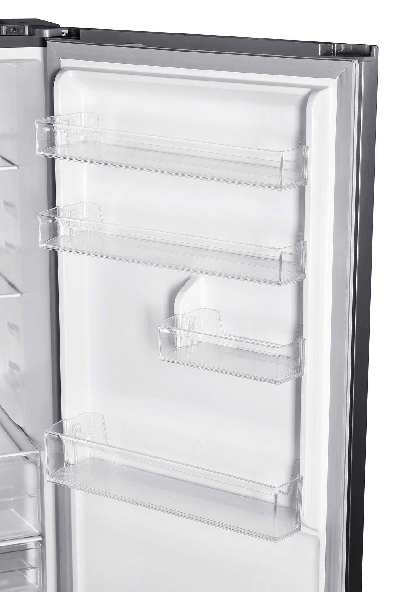 Combina frigorifica Pyramis FSK200 Black Glass, total NO FROST, clasa F, capacitate totala 347 litri - EpicHome.ro