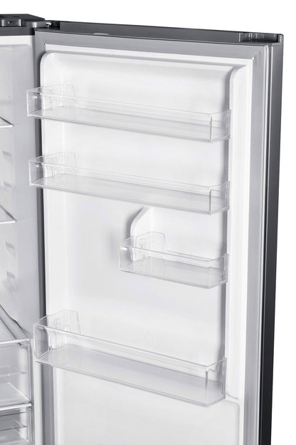 Combina frigorifica Pyramis FSK200 Black Glass, total NO FROST, clasa F, capacitate totala 347 litri - EpicHome.ro