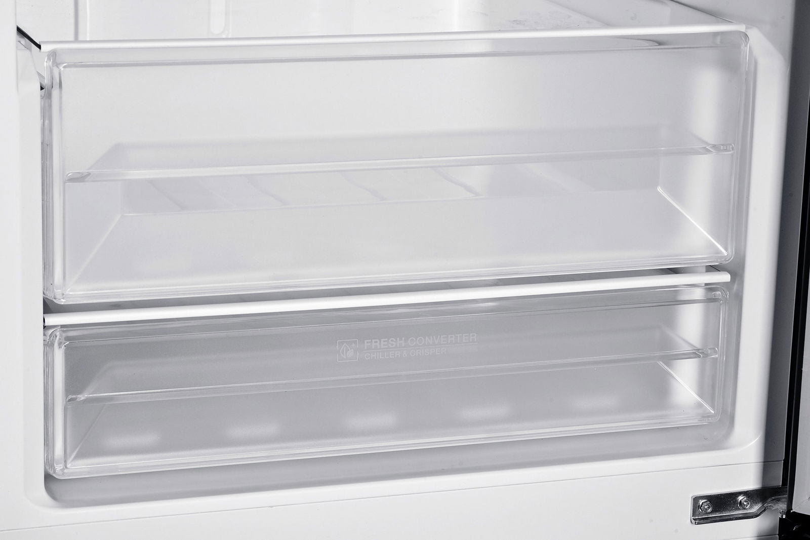 Combina frigorifica Pyramis FSK200 Black Glass, total NO FROST, clasa F, capacitate totala 347 litri - EpicHome.ro