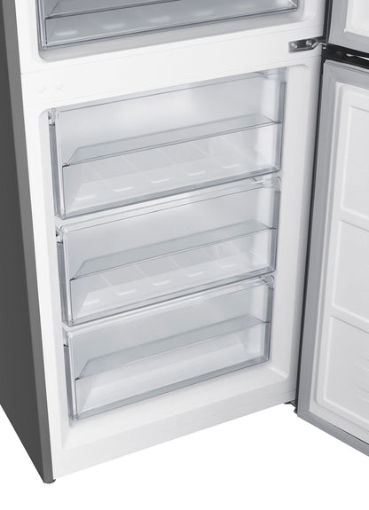 Combina frigorifica Pyramis FSO 185 Inox, Inverter, total NO FROST, clasa E, capacitate totala 323 litri - EpicHome.ro