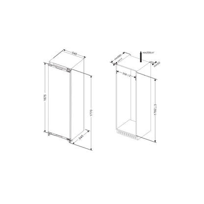 Combina frigorifica incorporabil Pyramis VE27RO64, clasa E, capacitate totala 251 litri - EpicHome.ro