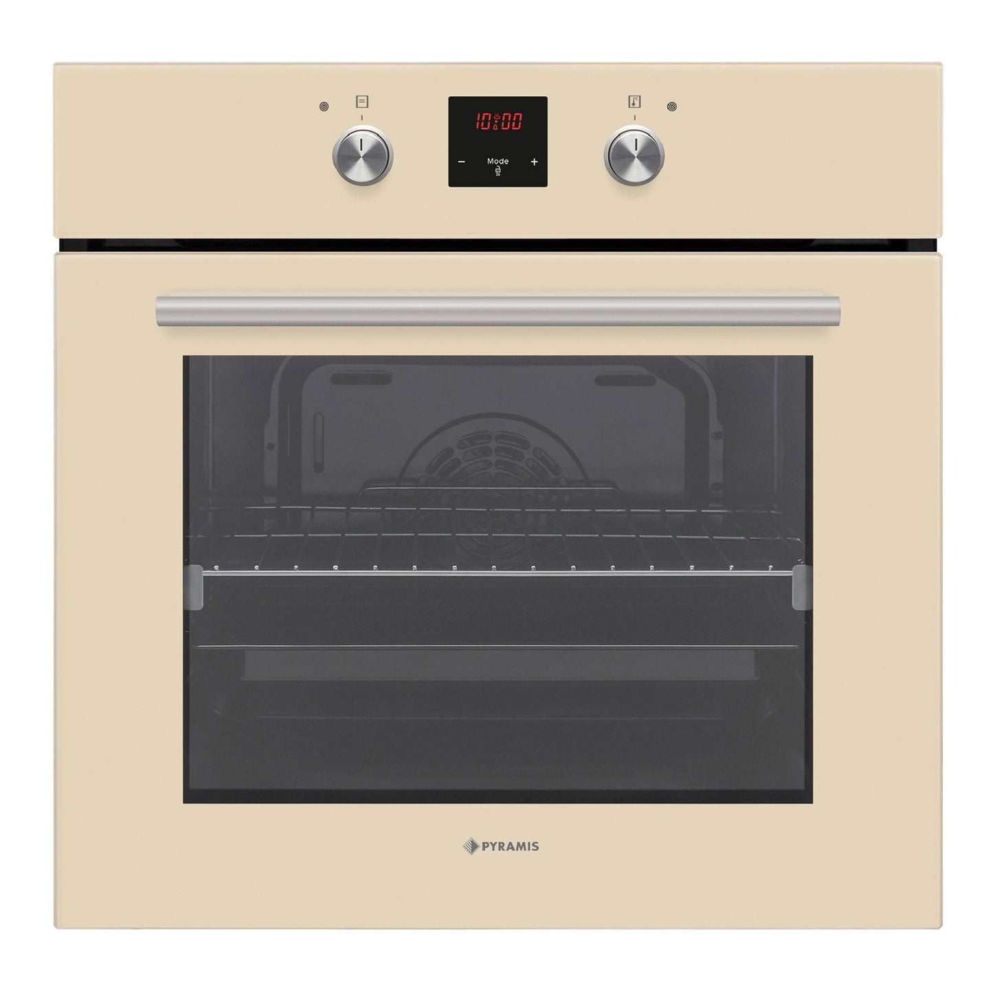 Cuptor electric Pyramis 60IN 2011 Beige Glass PP, 9 functii, clasa A, 69 litri, Rotisor, Soft Close, butoane retractabile - EpicHome.ro