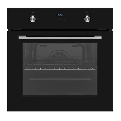 Cuptor electric Pyramis 60IN 80202 Black Glass, 8 functii, clasa A, 69 litri, timer electronic, butoane rotative - EpicHome.ro