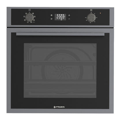Cuptor electric Pyramis 60IN 8080 PVD, 8 functii, clasa A, 64 litri, AirFry, Rotisor, SelfClean+, Soft Close, butoane retractabile - EpicHome.ro