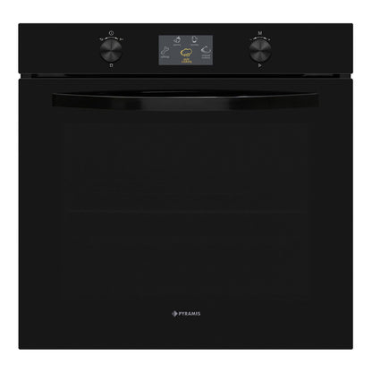 Cuptor electric Pyramis 6OIN BO112V Full Black Glass, 9 functii, moduri automate de gatit, clasa A, 78 litri, Touch control - EpicHome.ro