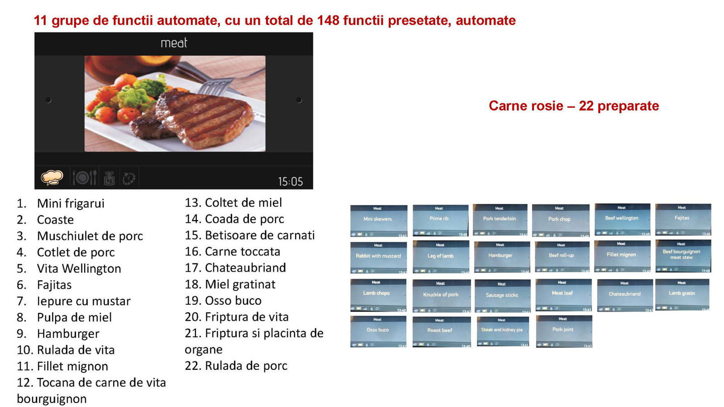 Cuptor electric Pyramis 6OIN BO112V Full Black Glass, 9 functii, moduri automate de gatit, clasa A, 78 litri, Touch control - EpicHome.ro